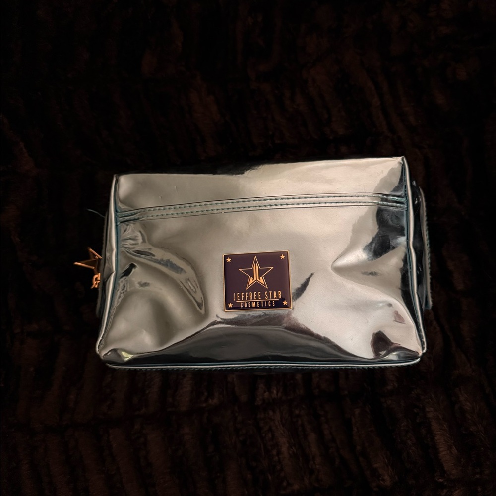 Jeffree Star Blue Iridescent Makeup Bag